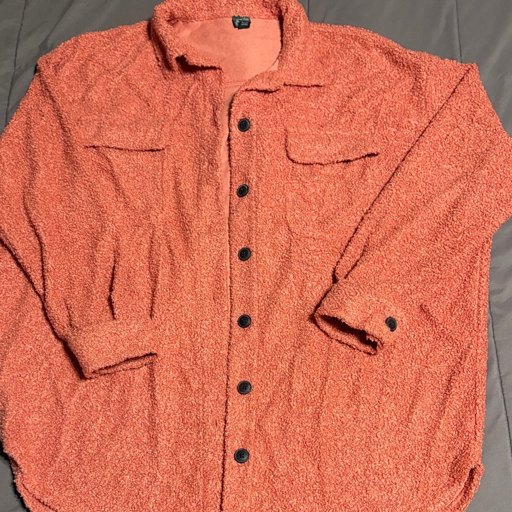 Wild Fable Coral Button-Up Shirt Jacket